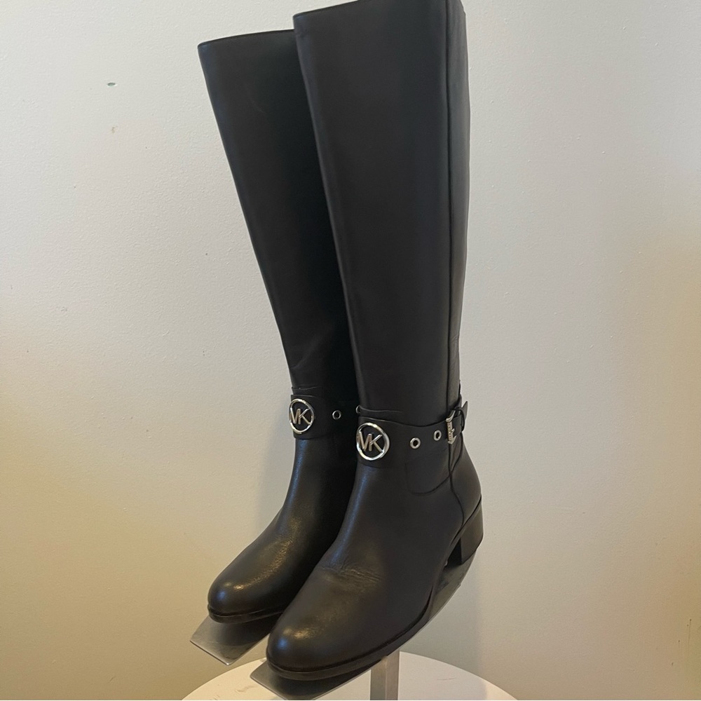 Michael Kors Womens Heather Leather Almond Toe Knee High Fashion Boots 7.5